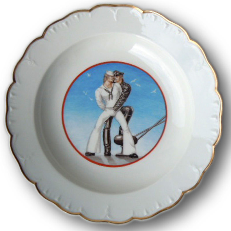 Tom of Finland als Porzellanmalerei