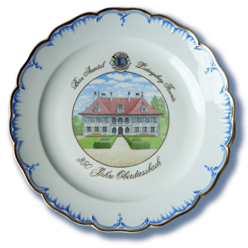 Prunkteller mit Schloss