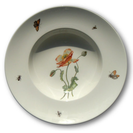 Mohn als Porzellamalerei