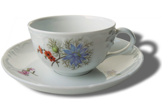 Porzellanmalerei Jungfer im Grünen